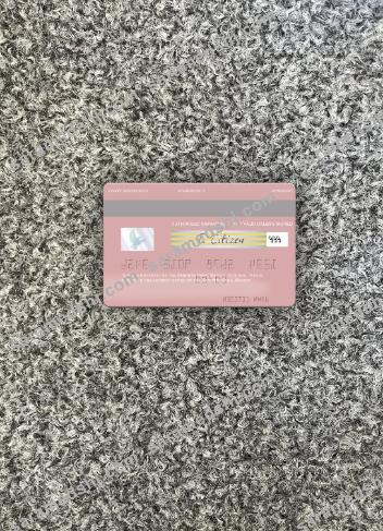 Mexico Banorte Bank visa debit card photolook back
